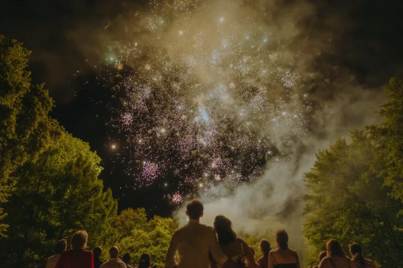 Feu d’artifice pour le mariage