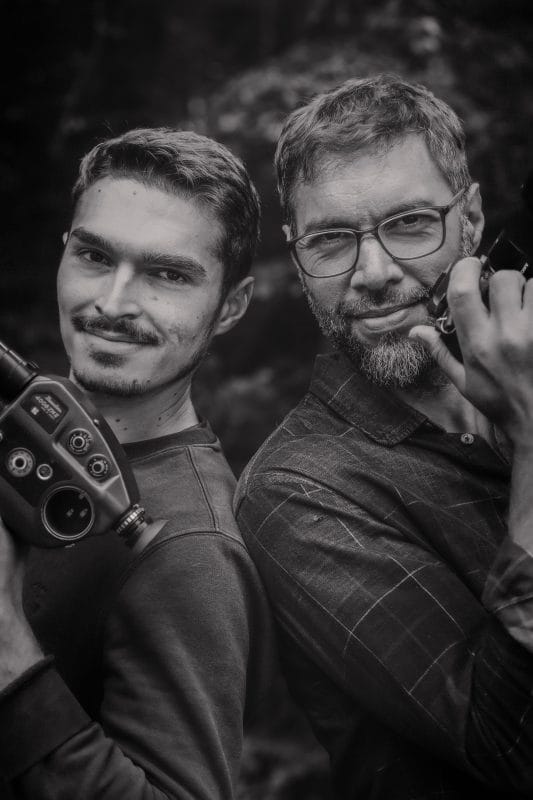 Portrait d’Alexandre Petrella et Andrés Fluxa, duo photographe et vidéaste de mariage en Bourgogne